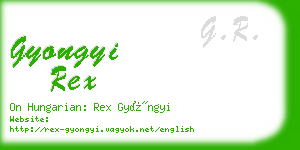 gyongyi rex business card